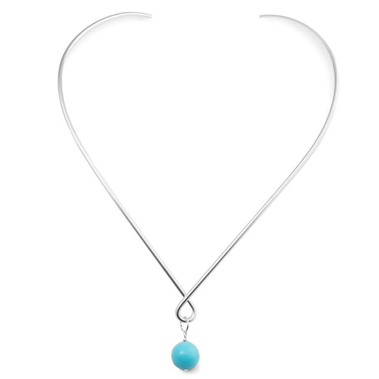 Turquoise Twisted 'V' Shaped Choker