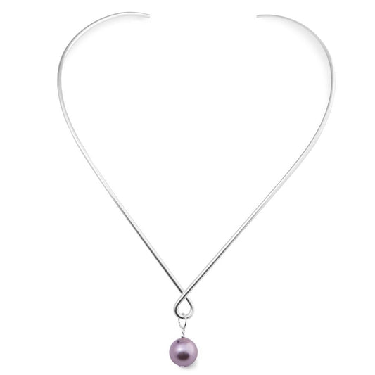 Nude Pearl Twisted 'V' Shaped Choker