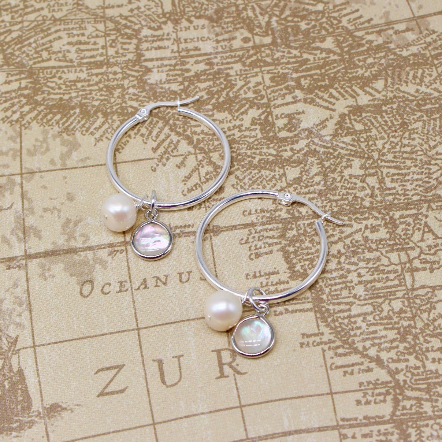 Pearl Millie Hoop Earrings