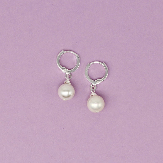 Pearl Hoop Earrings