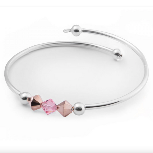 Shades of Pink and Rose Gold Preciosa Bangle