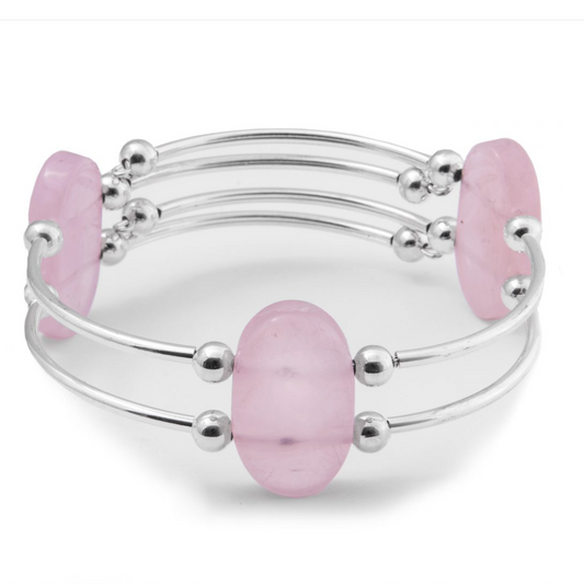 Rose Quartz Chunky Bangle