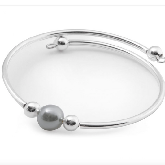 Grey Pearl Bangle