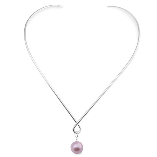 Blush Pearl Twisted 'V' Shaped Choker