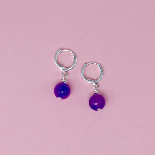 Violet Hoop Earrings